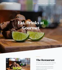 gourmet mini website template desktop screenshot
