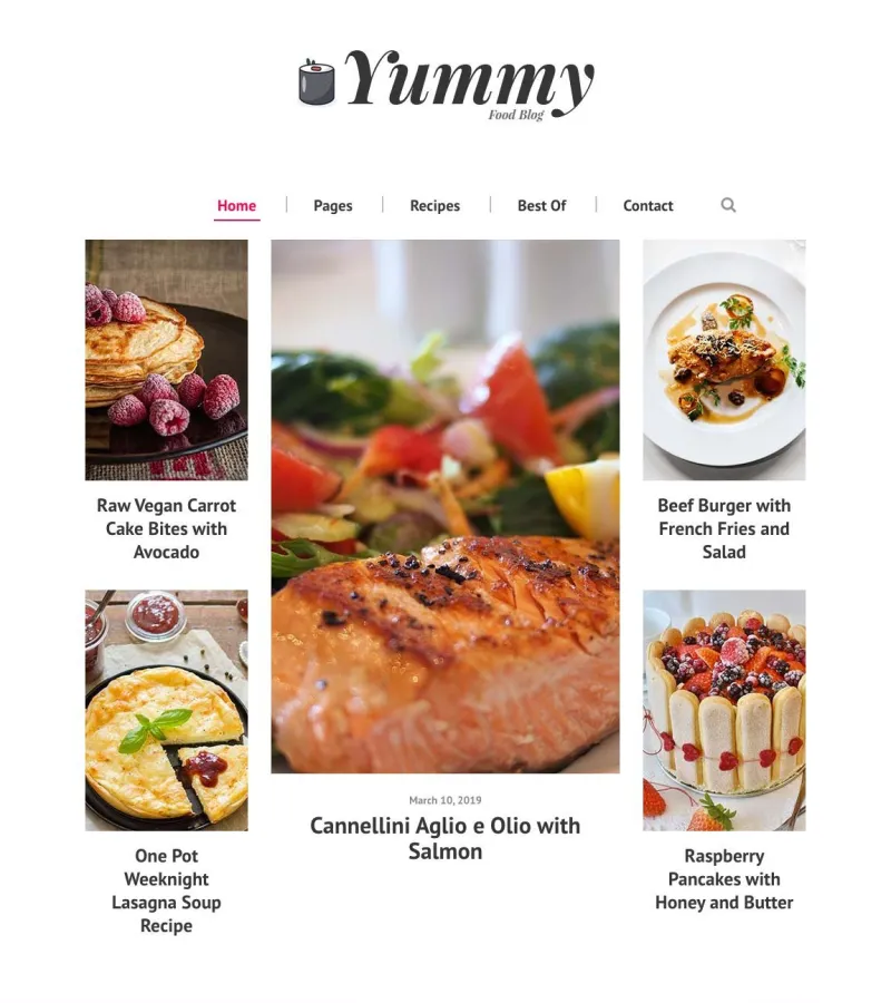 yummy-2 website template desktop screenshot