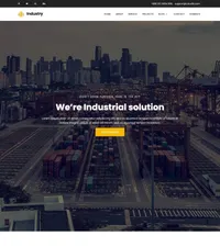 industry mini website template desktop screenshot