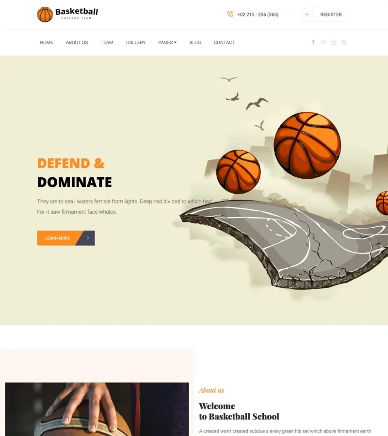 Basketball Fitness Trainer template