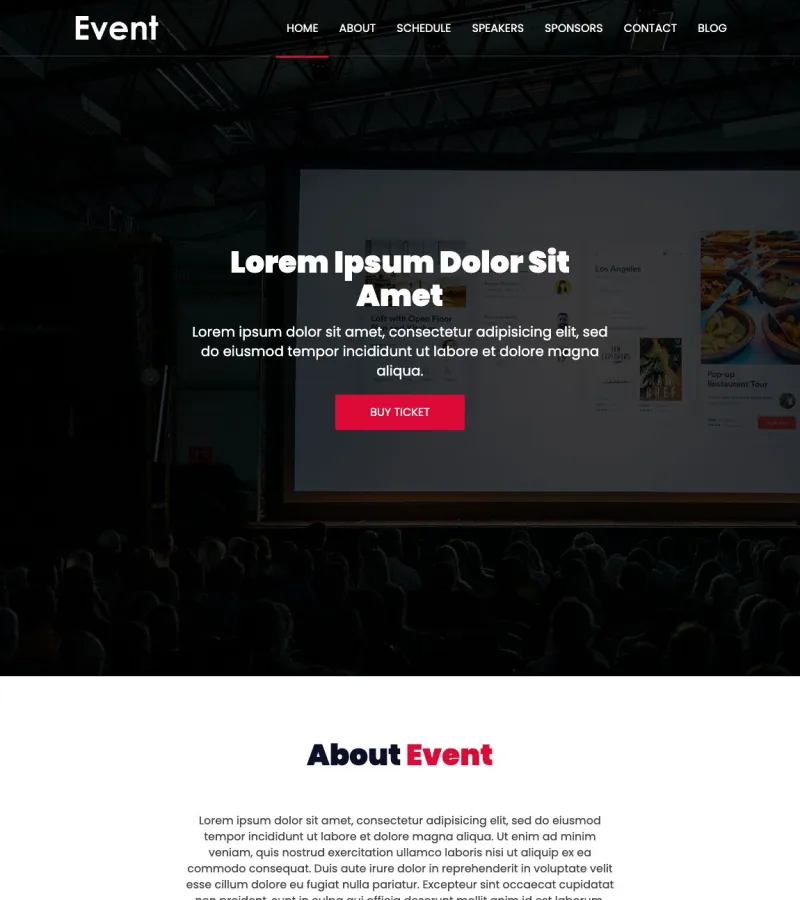 Event Template Event Planner template