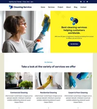 cleaningservice mini website template desktop screenshot