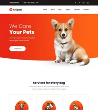 anipat mini website template desktop screenshot