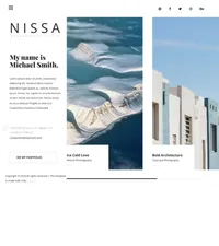 nissa mini website template desktop screenshot