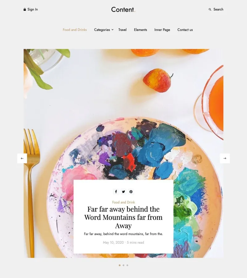 Content Blogging template