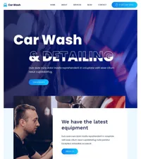 carwash mini website template desktop screenshot