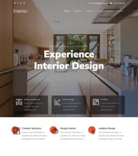 interior-design mini website template desktop screenshot