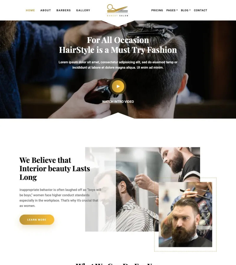 Barcut Beauty Salon template