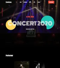 eventcon mini website template desktop screenshot