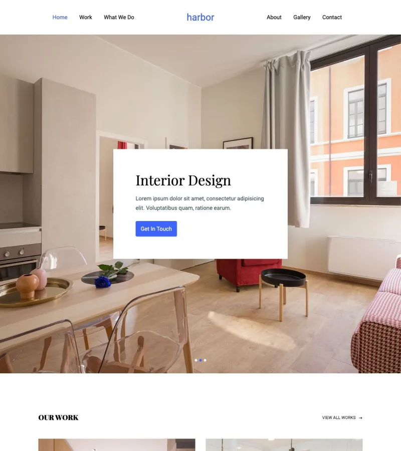 harbor website template desktop screenshot