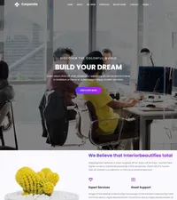 corporate mini website template desktop screenshot