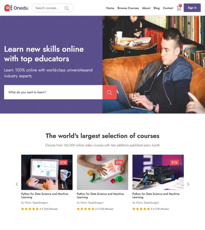 Onedu Tutor template