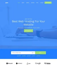ignite mini website template desktop screenshot