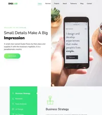 digilab mini website template desktop screenshot
