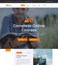 elearn mini website template desktop screenshot