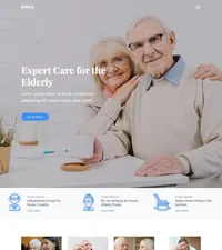 elderly mini website template desktop screenshot