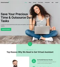 virtualassistant mini website template desktop screenshot