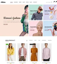 ashion mini website template desktop screenshot