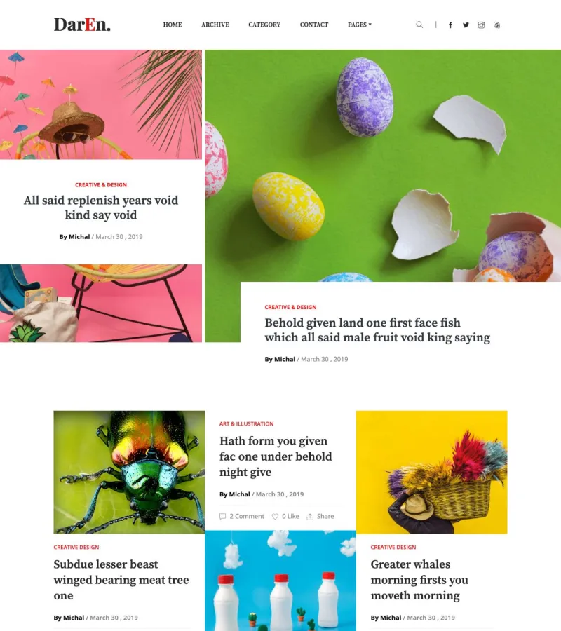 Daren Web Developer template