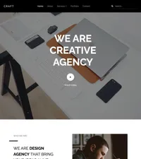 craft mini website template desktop screenshot
