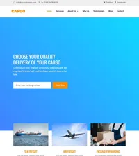 cargo mini website template desktop screenshot