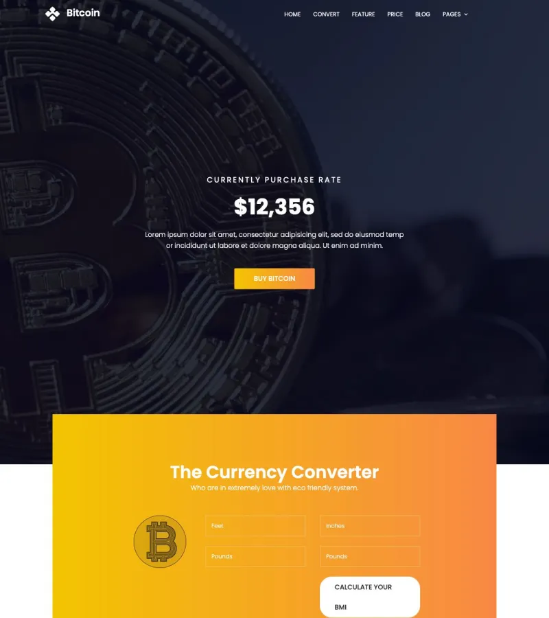 Bitcoin Marketing Agency template