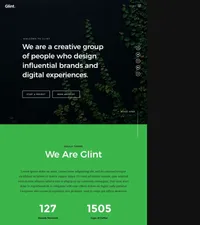 glint mini website template desktop screenshot