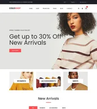 coloshop mini website template desktop screenshot