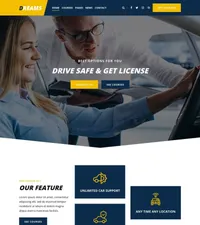 dreams mini website template desktop screenshot