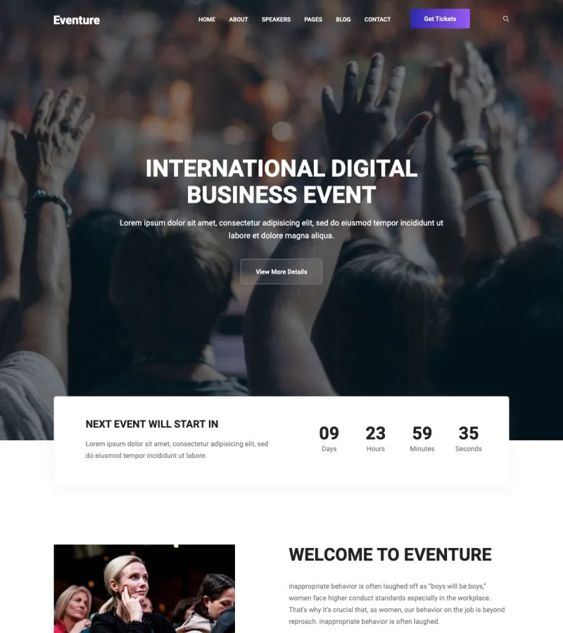 Eventure Event Planner template