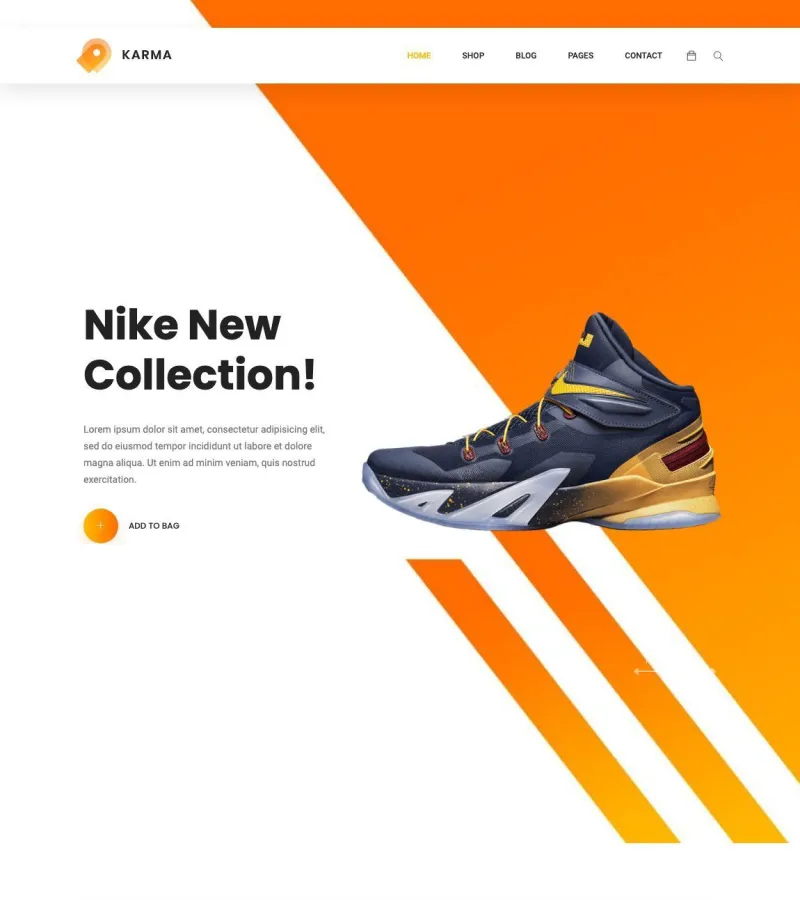 Karma Landing Page template