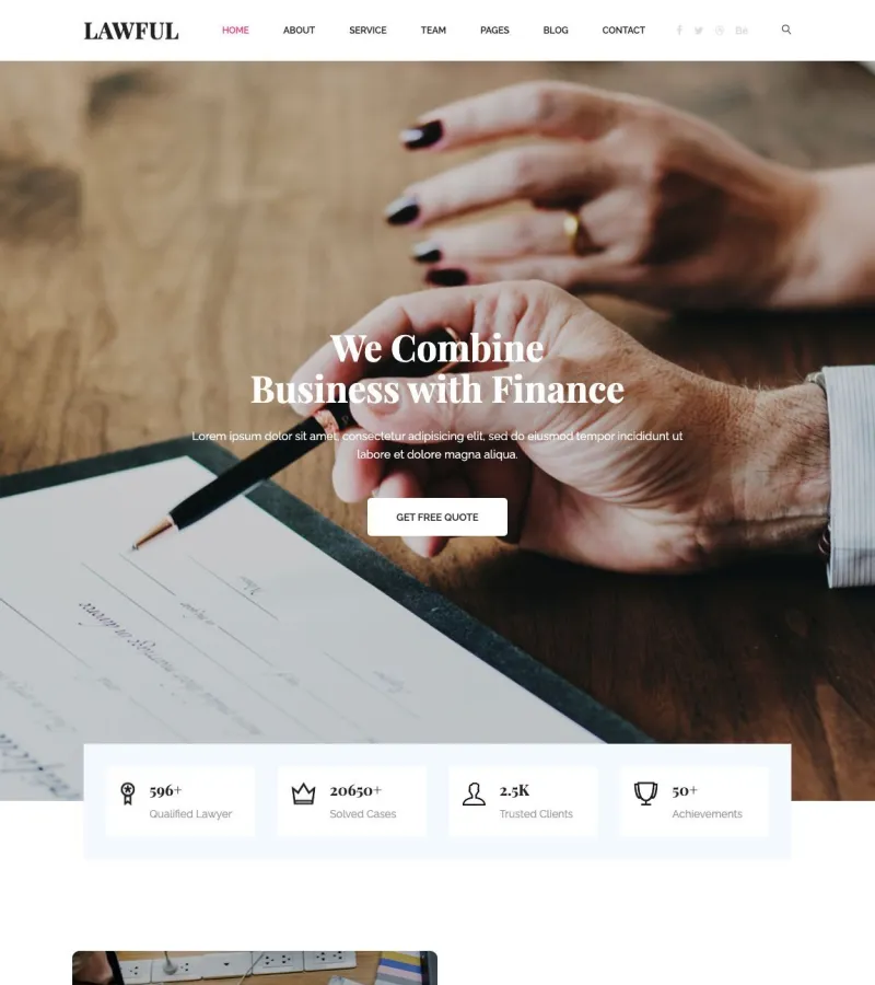 lawful website template desktop screenshot