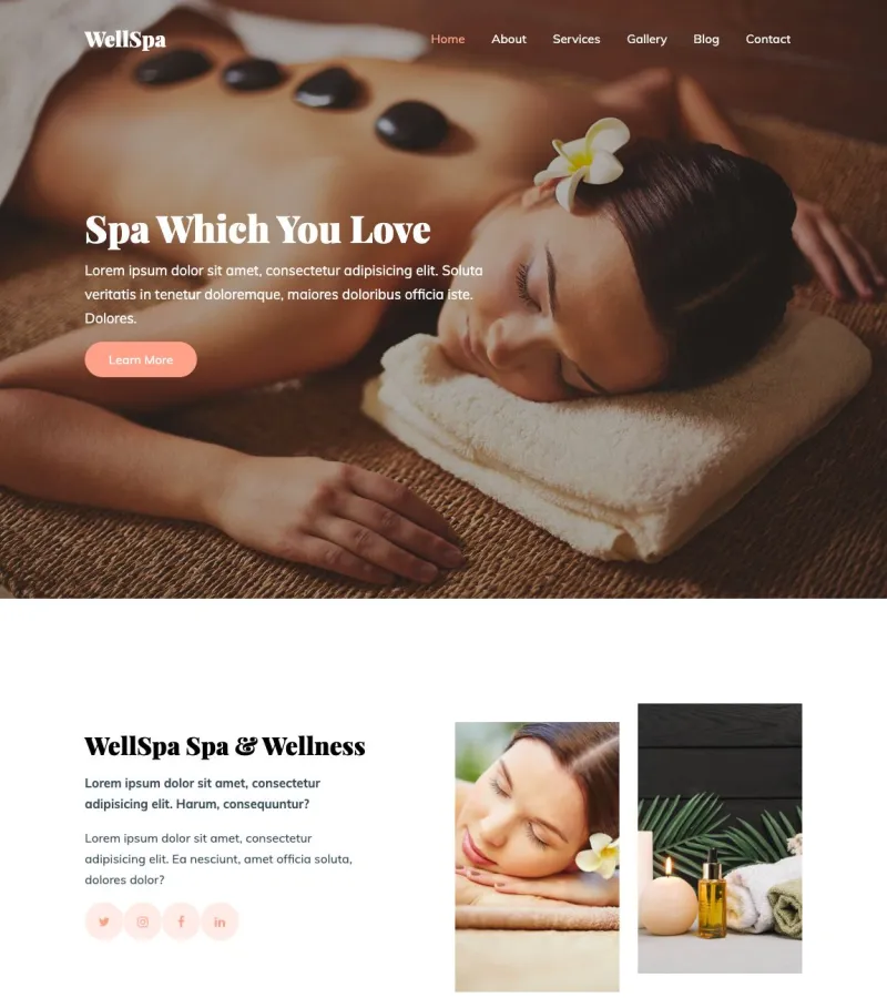 WellSpa Beauty Salon template
