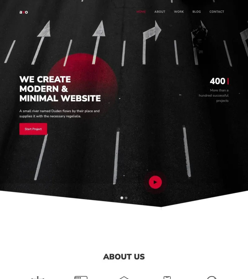 Avo Portfolio Marketing Agency template