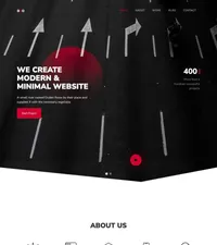 avo mini website template desktop screenshot