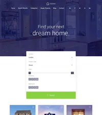homes mini website template desktop screenshot
