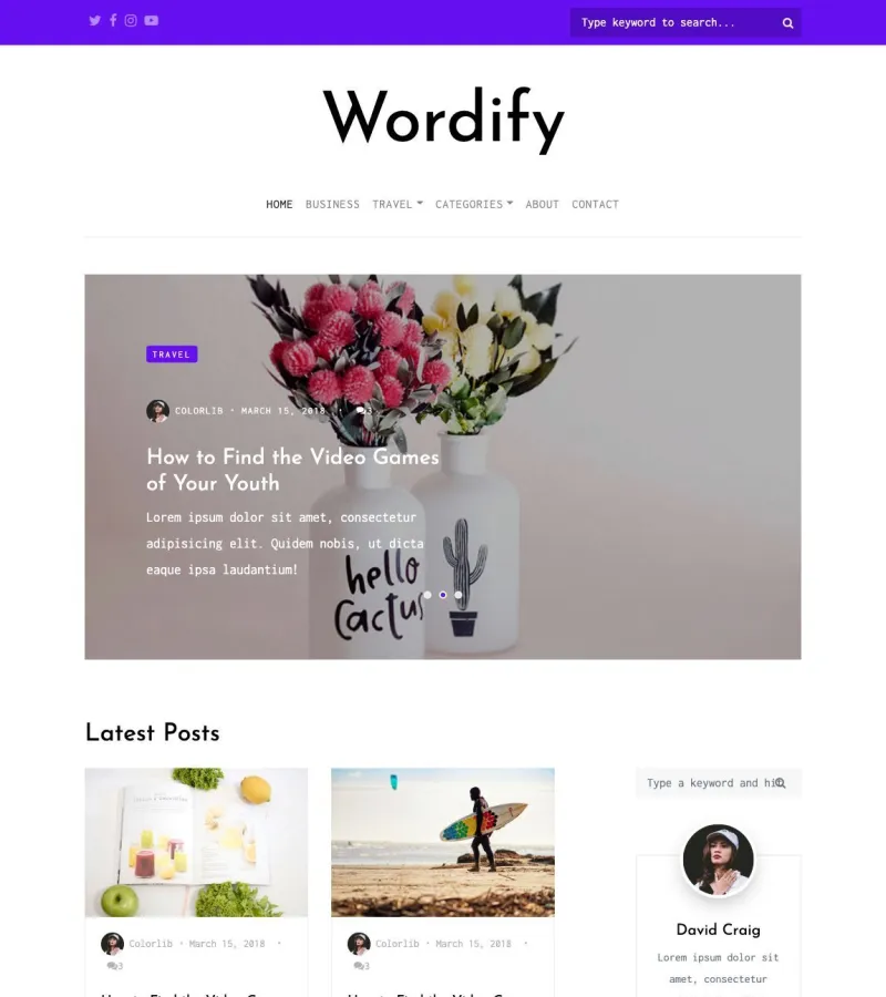 Wordify Web Developer template