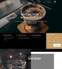 coffee mini website template desktop screenshot
