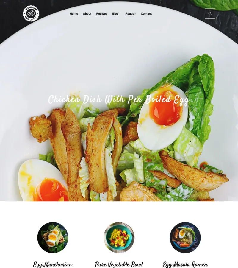 tasty-recipes website template desktop screenshot