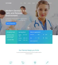 dentacare mini website template desktop screenshot