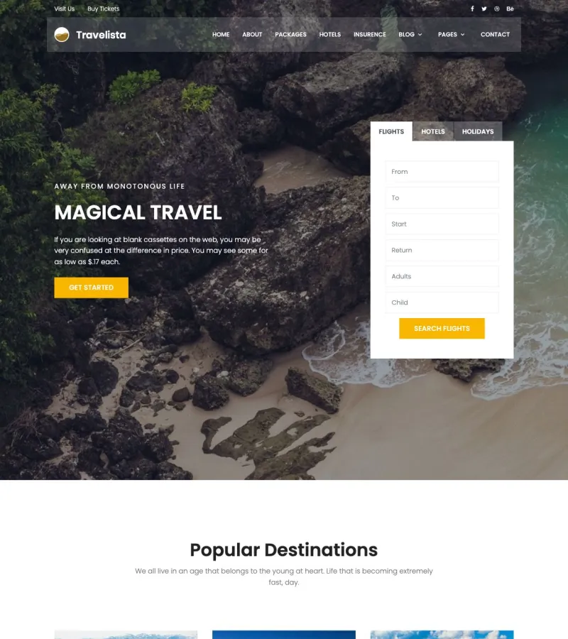 Travelista Travel Agency template