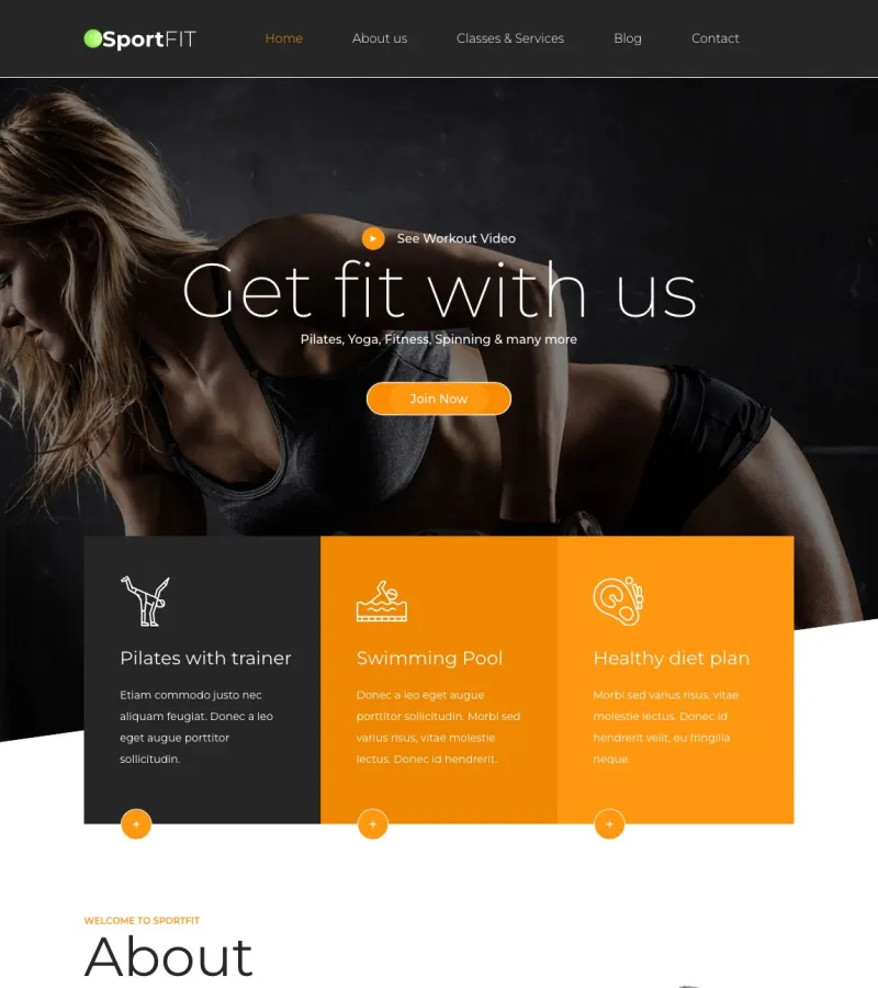 Sportsfit Personal Trainer template