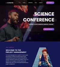 confer mini website template desktop screenshot