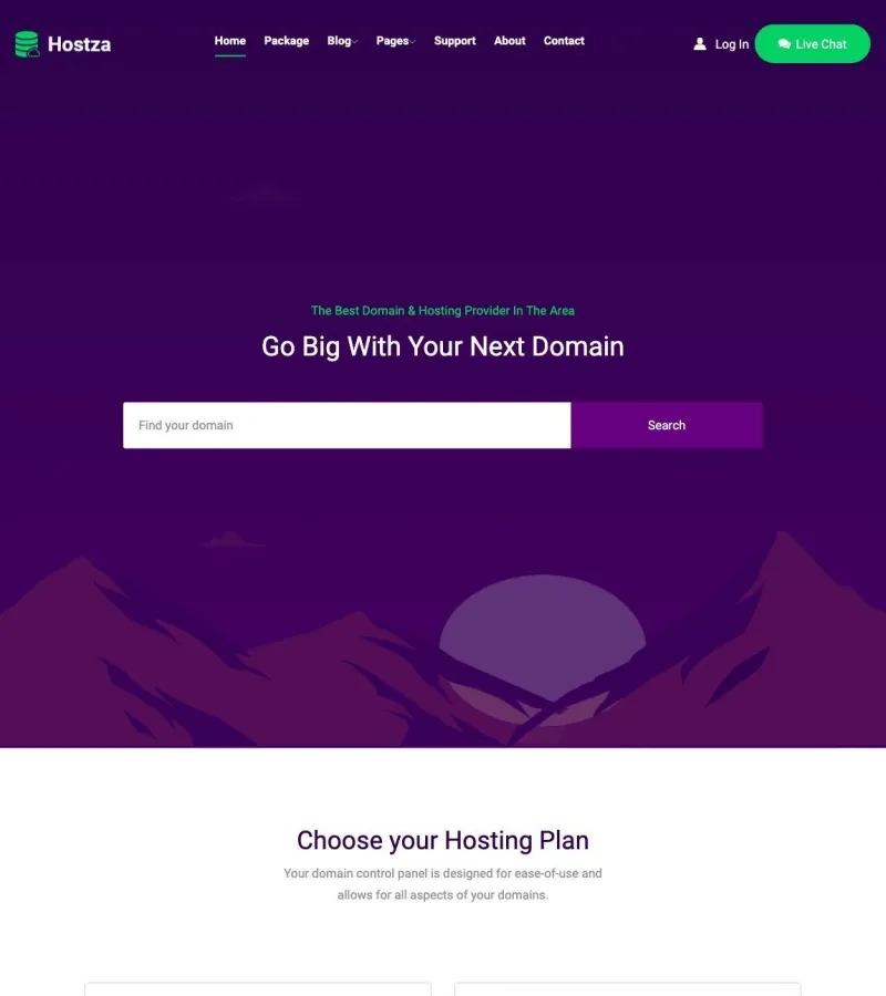 Hostza Web Developer template