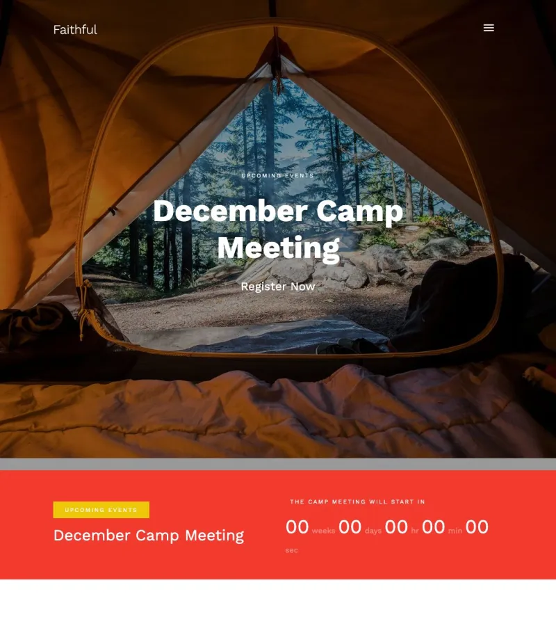 faithful website template desktop screenshot