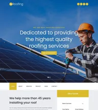 roofing mini website template desktop screenshot