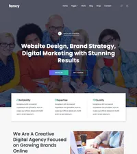 fancy mini website template desktop screenshot