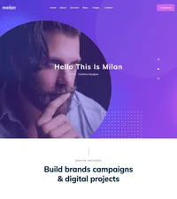 melan mini website template desktop screenshot