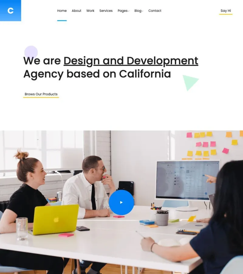 creative-agency-2-2 website template desktop screenshot