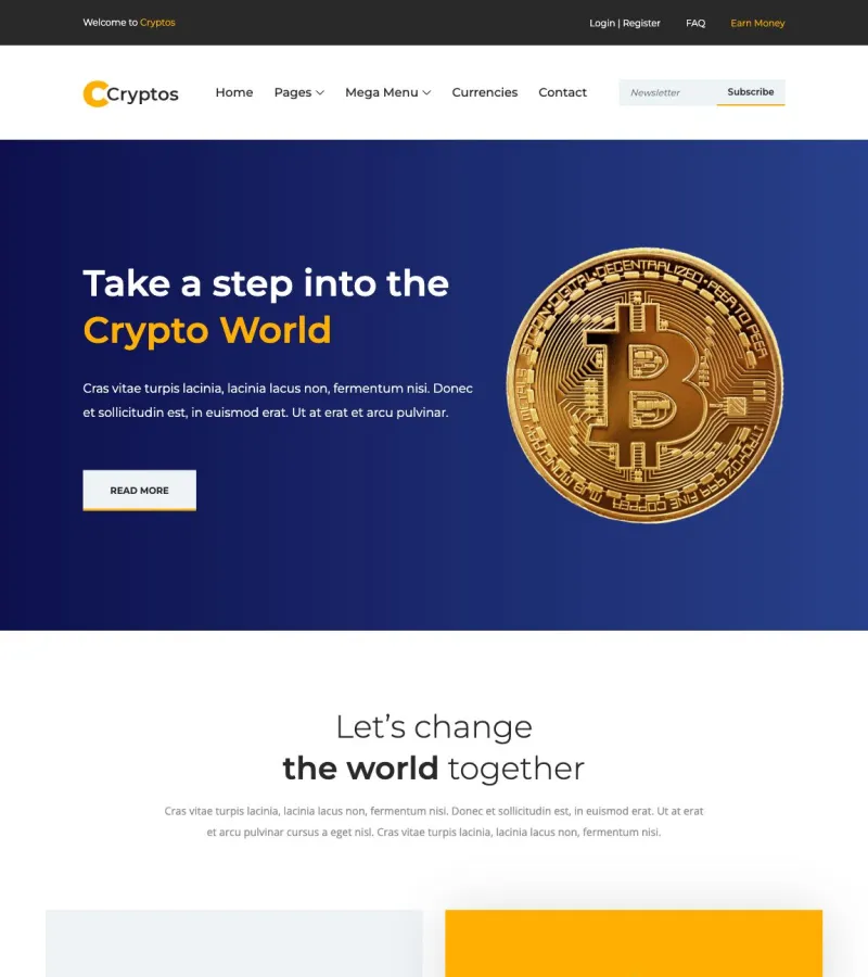 Cryptos Marketing Agency template